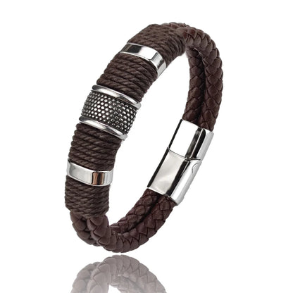 Steel Accent Braided Bracelet