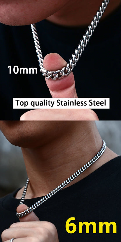 Men’s Stainless Steel Necklace – Cuban Link Style