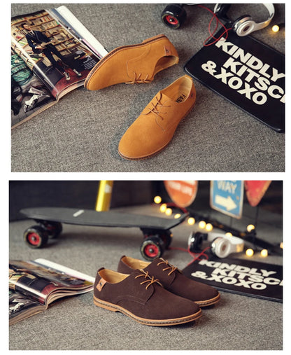 Oxford-Schuhe aus Wildleder und Leder für Herren – klassische Freizeitschuhe