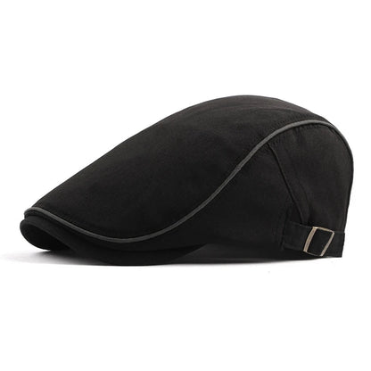 Men's Beret in Plain Fabric With Contrasting Finish
