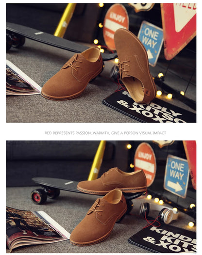 Oxford-Schuhe aus Wildleder und Leder für Herren – klassische Freizeitschuhe