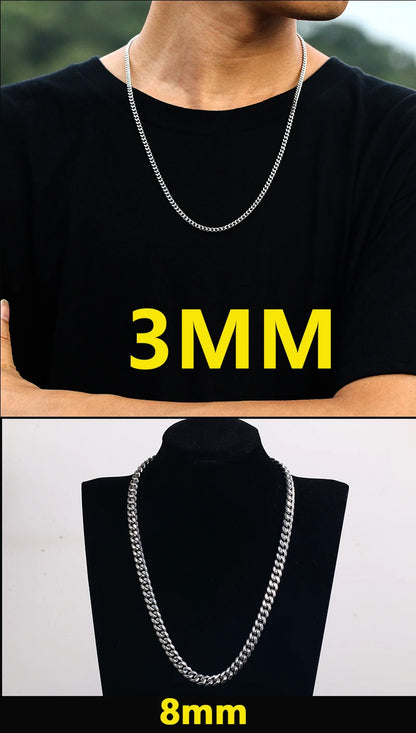 Men’s Stainless Steel Necklace – Cuban Link Style