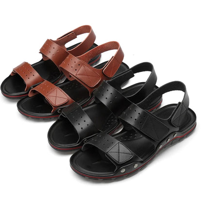 Men's Casual Leather Sandals - Summer, Outdoor & Walking, Soft & Luxurious