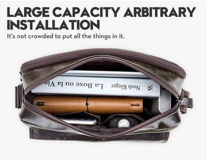 Men’s Leather Messenger Bag – Classic Style and High Durability