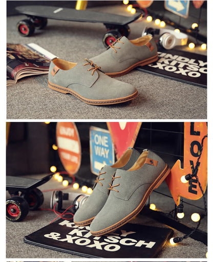 Oxford-Schuhe aus Wildleder und Leder für Herren – klassische Freizeitschuhe