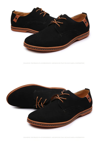Oxford-Schuhe aus Wildleder und Leder für Herren – klassische Freizeitschuhe