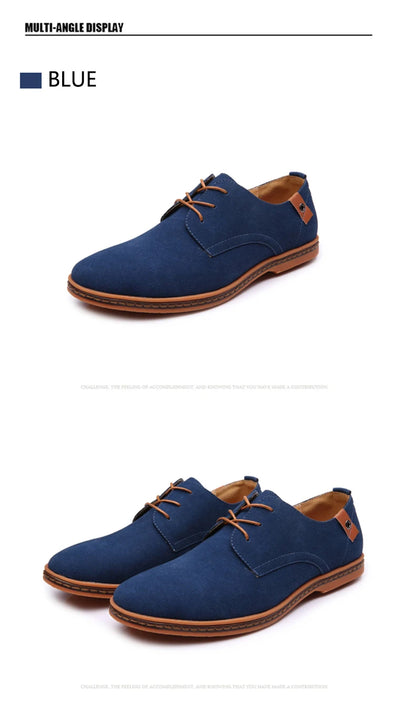 Oxford-Schuhe aus Wildleder und Leder für Herren – klassische Freizeitschuhe