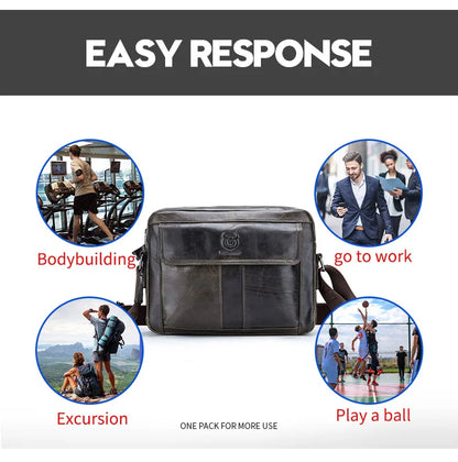 Men’s Leather Messenger Bag – Classic Style and High Durability