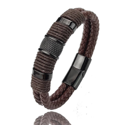 Steel Accent Braided Bracelet