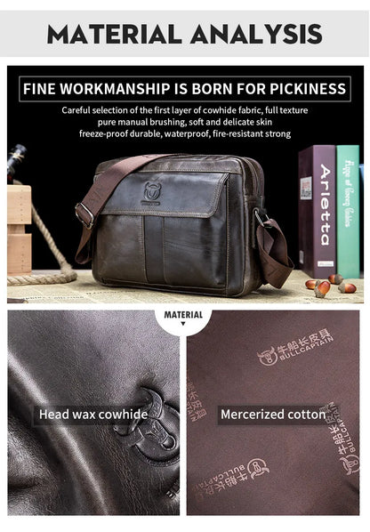 Men’s Leather Messenger Bag – Classic Style and High Durability