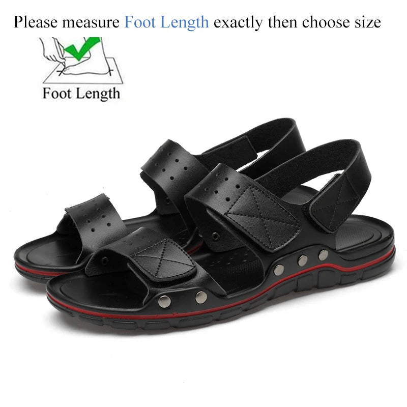 Men's Casual Leather Sandals - Summer, Outdoor & Walking, Soft & Luxurious