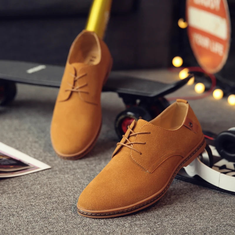 Oxford-Schuhe aus Wildleder und Leder für Herren – klassische Freizeitschuhe