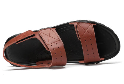 Men's Casual Leather Sandals - Summer, Outdoor & Walking, Soft & Luxurious
