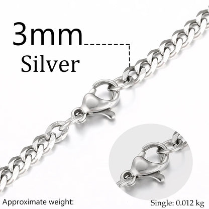 Men’s Stainless Steel Necklace – Cuban Link Style