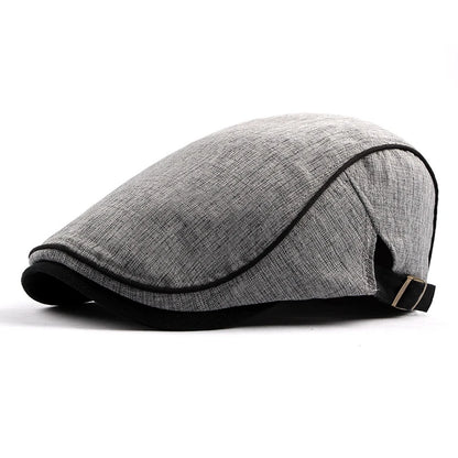 Men's Beret in Plain Fabric With Contrasting Finish