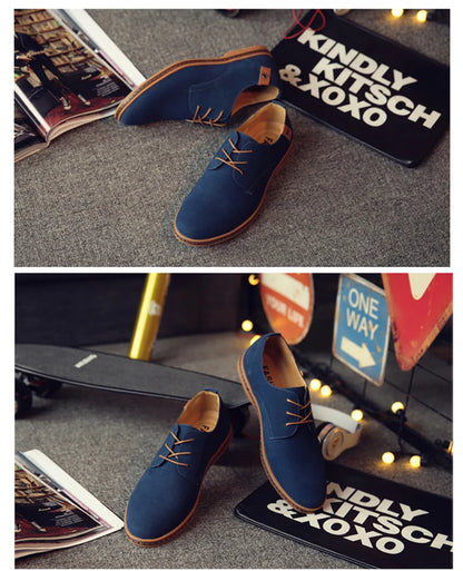 Oxford-Schuhe aus Wildleder und Leder für Herren – klassische Freizeitschuhe