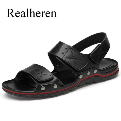 Men's Casual Leather Sandals - Summer, Outdoor & Walking, Soft & Luxurious