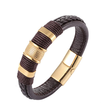 Men’s Premium Braided Leather Bracelet – Strength and Style