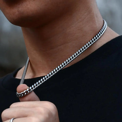 Men’s Stainless Steel Necklace – Cuban Link Style