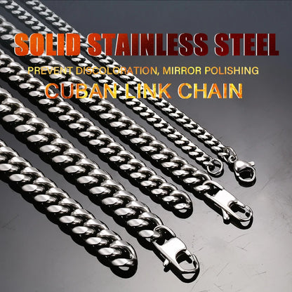 Men’s Stainless Steel Necklace – Cuban Link Style