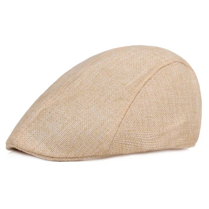 Men’s Minimalist Beret – Linen Blend