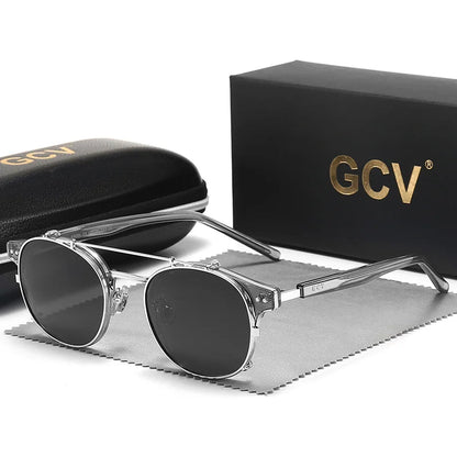 Men’s Sunglasses – Retro Style with UV400 Protection, Polarized and Removable Lenses