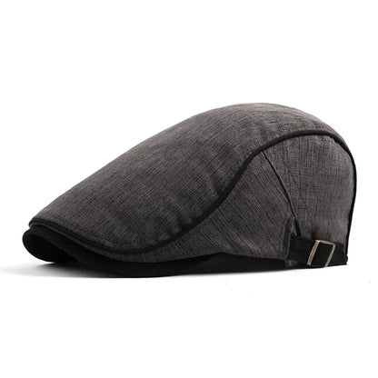 Men's Beret in Plain Fabric With Contrasting Finish