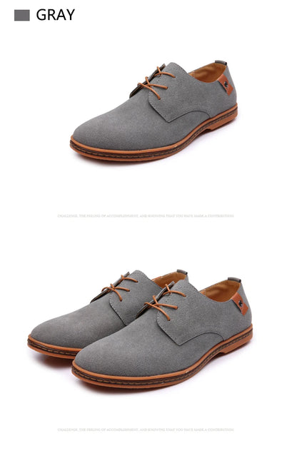Oxford-Schuhe aus Wildleder und Leder für Herren – klassische Freizeitschuhe