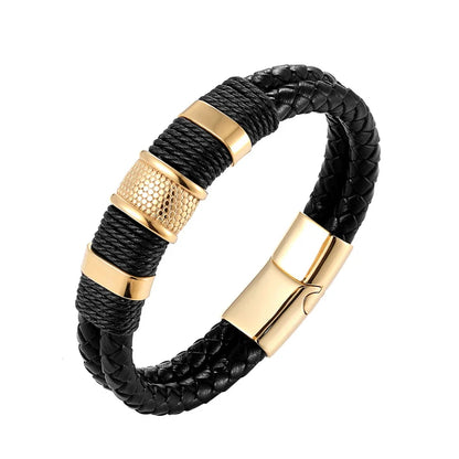 Men’s Premium Braided Leather Bracelet – Strength and Style