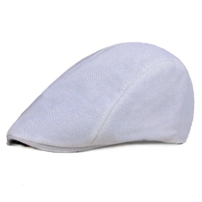 Men’s Minimalist Beret – Linen Blend