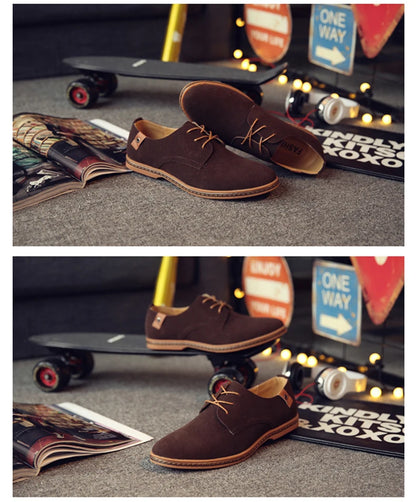 Oxford-Schuhe aus Wildleder und Leder für Herren – klassische Freizeitschuhe