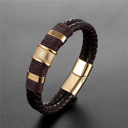 Men’s Premium Braided Leather Bracelet – Strength and Style