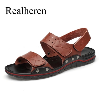 Men's Casual Leather Sandals - Summer, Outdoor & Walking, Soft & Luxurious