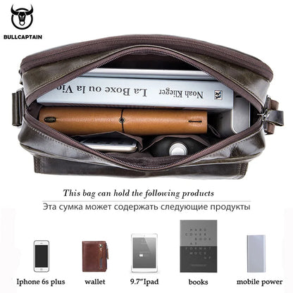 Men’s Leather Messenger Bag – Classic Style and High Durability