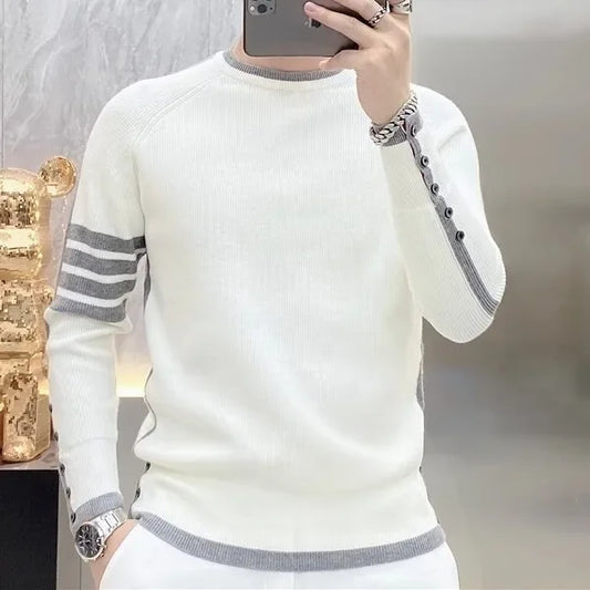 Men’s Slim Fit Knit Sweater – Minimalist Style with a Modern Touch