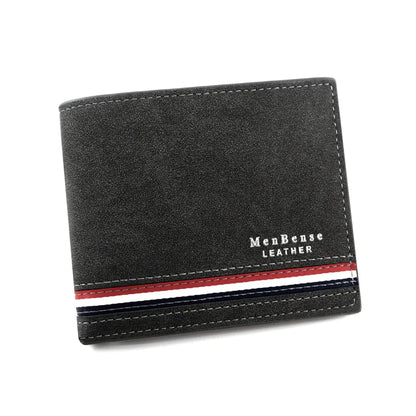 Men’s Wallet with Tricolor Stripe – Modern Design and Practicality