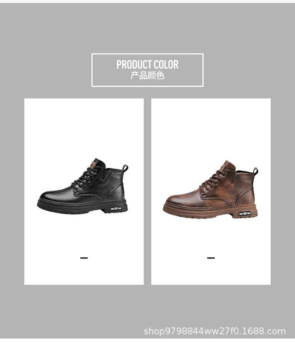 Luxuriöser Herrenstiefel – Britischer Retro-Stil, hochwertiges Lederschuhwerk 