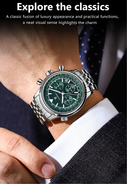 Luxury Men’s Watch with Functional Chronograph