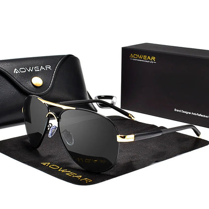 Men’s Aviator Sunglasses – Polarized Lenses & UV400 Protection
