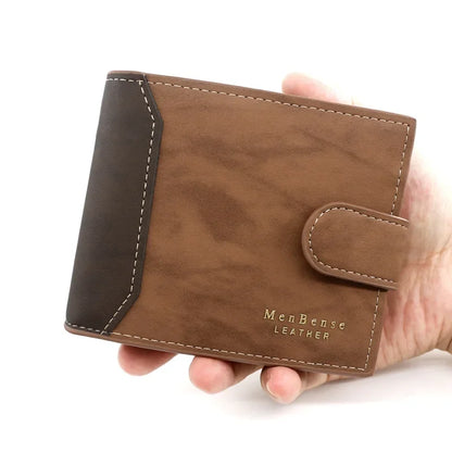 Bicolor Men’s Wallet with Magnetic Closure