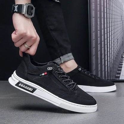 Men's Casual Lace-up Sneakers - Low and Modern Casual Shoes