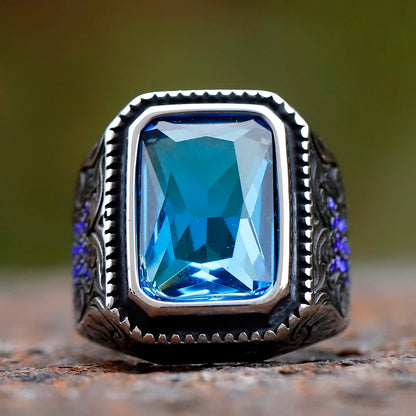 New Unique Design 316L Stainless Steel Turkish Stone Ring Ring For Men High Quality Zircon Jewelry Gift