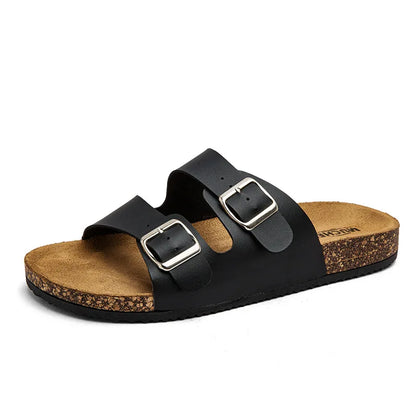 Men's Cork Sandals - Classic, Exclusive Summer Beach Sandals, with Double Buckle