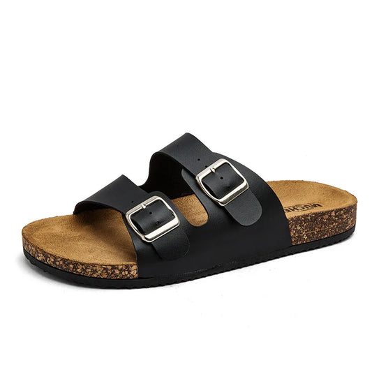 Men's Cork Sandals - Classic, Exclusive Summer Beach Sandals, with Double Buckle