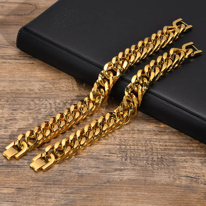 Men’s Stainless Steel Thick Link Bracelet