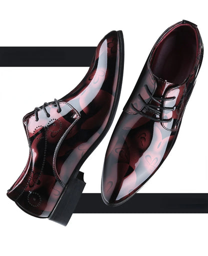 Luxuriöse Oxford-Schuhe für Herren – Retro-Blumendruck