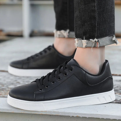 Men's Leather Shoes - Fashion Casual, Outdoor Sneakers