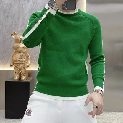 Men’s Slim Fit Knit Sweater – Minimalist Style with a Modern Touch