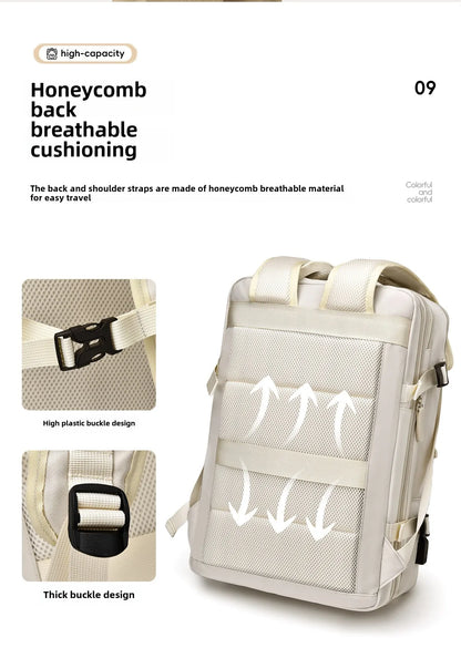 Men’s Multifunctional Backpack – Expandable, Waterproof, and Large Capacity