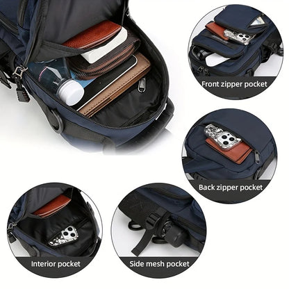 Tactical Crossbody Sling Bag for Men – Multi-Pocket Urban Chest Pack for Everyday Carry and Travel